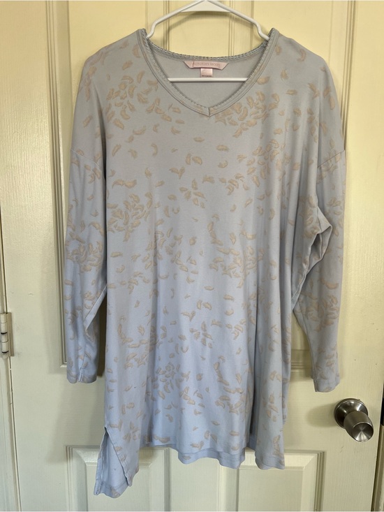 Victoria's Secret Other - Vintage Victoria’s Secret Blue Floral 100% Cotton Sleep Shirt Nightgown L
